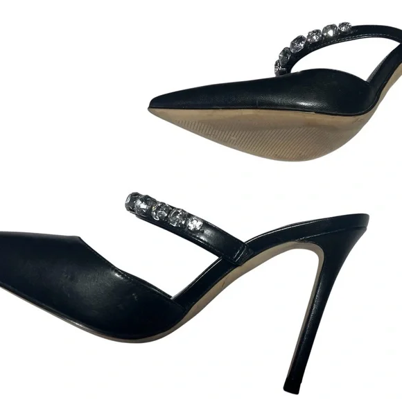 Michael Kors Black Heels with Crystal Accents - Picture 2 of 7